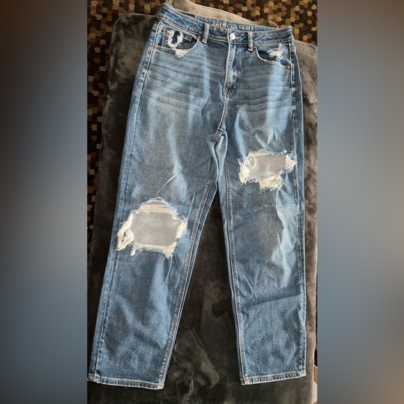 American Eagle Stretch Mom Straight Jean Size 8 Regular - Picture 15 of 15